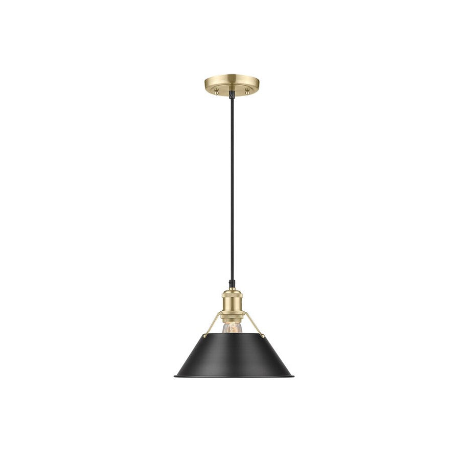 Golden Orwell 10" Wide Medium Pendant, Champ Bronze/Matte Black - 3306-MBCB-BLK