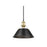 Golden Orwell 10" Wide Medium Pendant, Champ Bronze/Matte Black