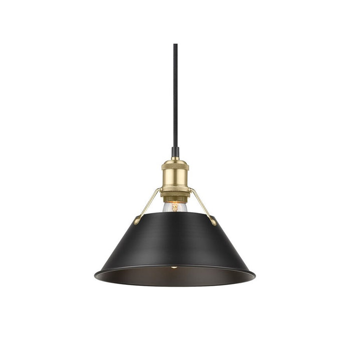 Golden Orwell 10" Wide Medium Pendant, Champ Bronze/Matte Black