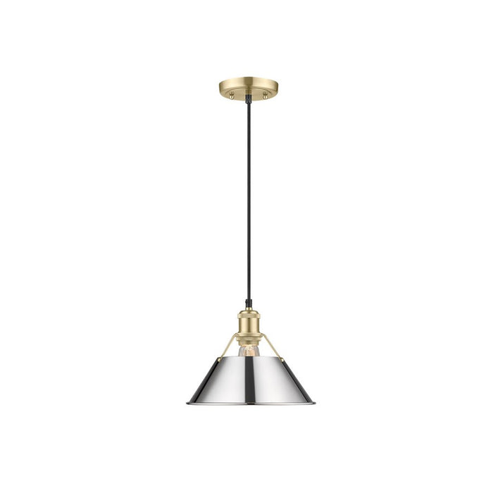 Golden Orwell 10" Wide Medium Pendant, Champagne Bronze/Chrome - 3306-MBCB-CH