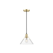 Golden Orwell 10" Wide Medium Pendant, Champ Bronze/Clear Glass - 3306-MBCB-CLR