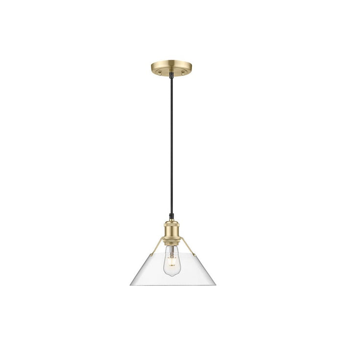 Golden Orwell 10" Wide Medium Pendant, Champ Bronze/Clear Glass - 3306-MBCB-CLR