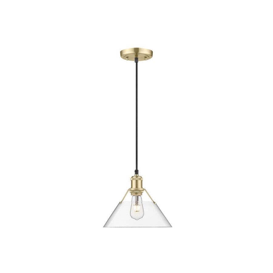 Golden Orwell 10" Wide Medium Pendant, Champ Bronze/Clear Glass - 3306-MBCB-CLR