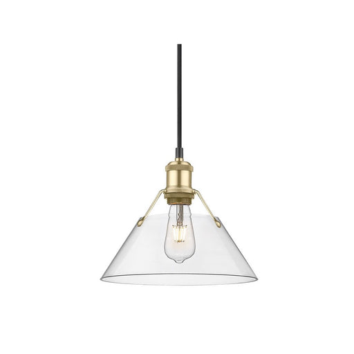 Golden Orwell 10" Wide Medium Pendant, Champ Bronze/Clear Glass