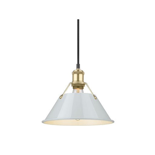 Golden Orwell 10" Wide Medium Pendant, Champ Bronze/Dusky Blue