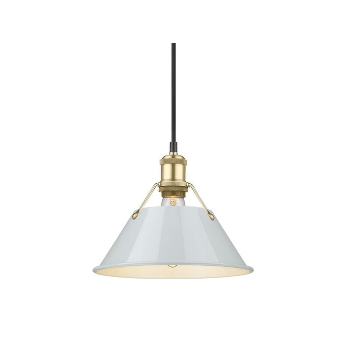 Golden Orwell 10" Wide Medium Pendant, Champ Bronze/Dusky Blue
