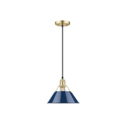 Golden Orwell 10" Wide Medium Pendant, Bronze/Matte Navy - 3306-MBCB-NVY