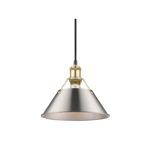 Golden Orwell 10" Wide Medium Pendant, Champagne Bronze/Pewter