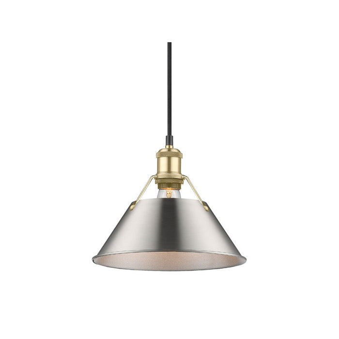 Golden Orwell 10" Wide Medium Pendant, Champagne Bronze/Pewter