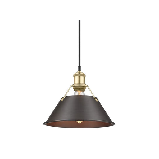 Golden Orwell 10" Wide Medium Pendant, Bronze/Rubbed Bronze