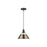 Golden Orwell 10" Wide Medium Pendant, Matte Black/Aged Brass - 3306-MBLK-AB