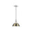 Golden Lighting Orwell 10" Wide Medium Pendant, Chrome/Aged Brass - 3306-MCH-AB