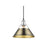 Golden Lighting Orwell 10" Wide Medium Pendant, Chrome/Aged Brass