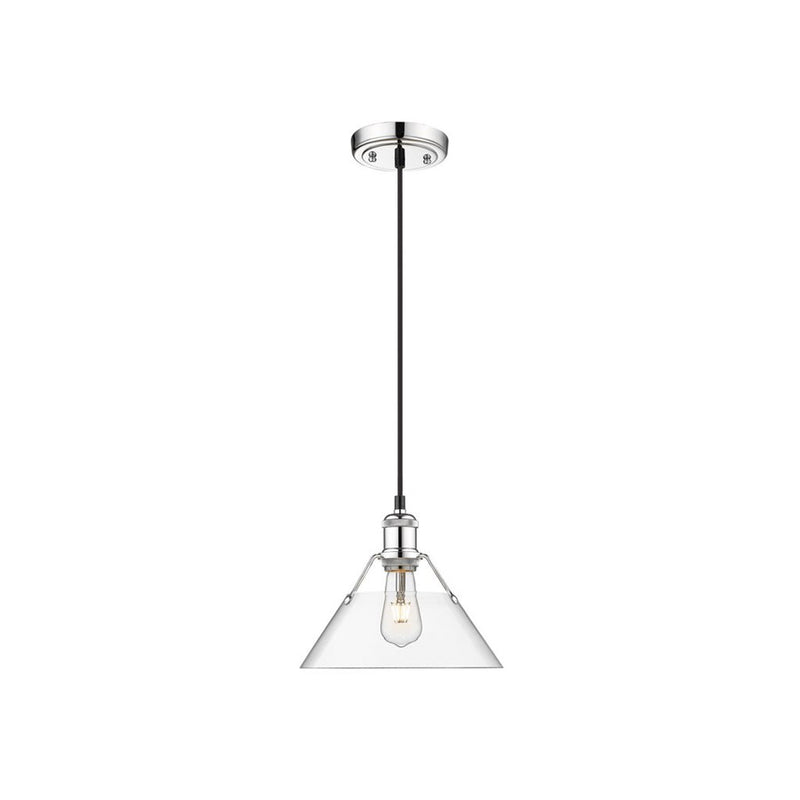 Golden Orwell 10" Wide Medium Pendant, Chrome/Clear Glass - 3306-MCH-CLR