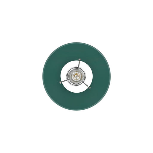 Golden Lighting Orwell 10" Wide Medium Pendant, Chrome/Pine Green
