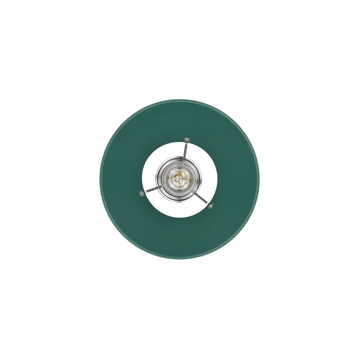 Golden Lighting Orwell 10" Wide Medium Pendant, Chrome/Pine Green