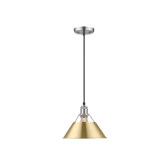 Golden Orwell 10" Wide Medium Pendant, Pewter/Champagne Bronze - 3306-MPW-BCB