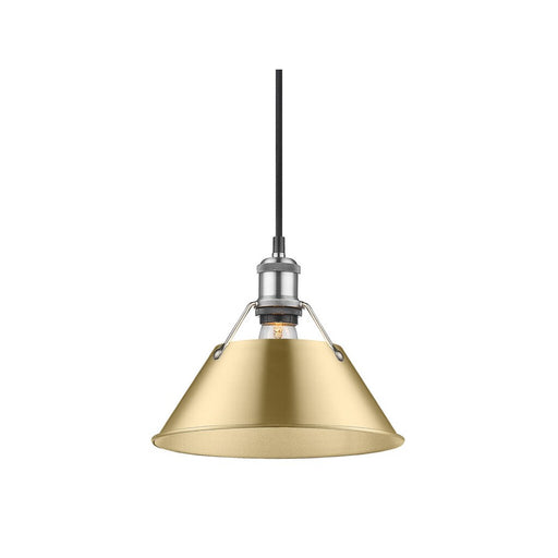 Golden Orwell 10" Wide Medium Pendant, Pewter/Champagne Bronze