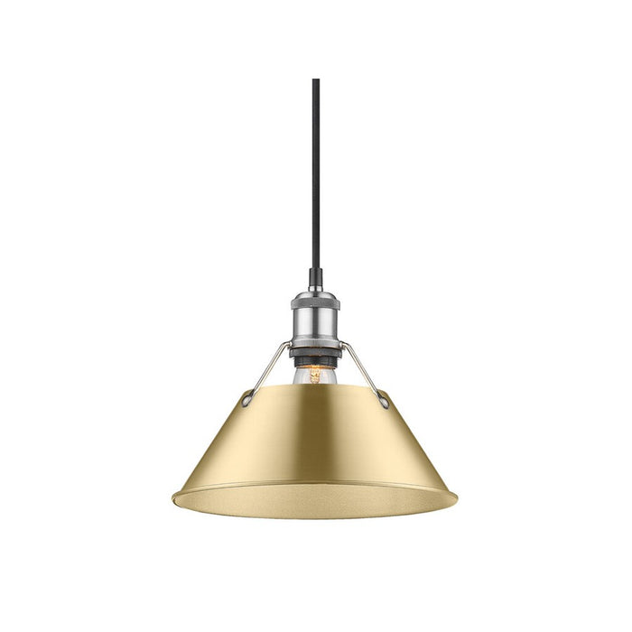 Golden Orwell 10" Wide Medium Pendant, Pewter/Champagne Bronze