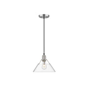 Golden Orwell 10" Wide Medium Pendant, Pewter/Clear Glass - 3306-MPW-CLR