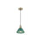 Golden Orwell 7.5" Wide Small Pendant, Aged Brass/Pine Green