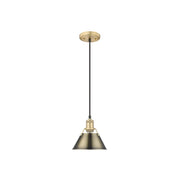 Golden Orwell 7.5" W Small Pendant, Champagne Bronze/Aged Brass - 3306-SBCB-AB