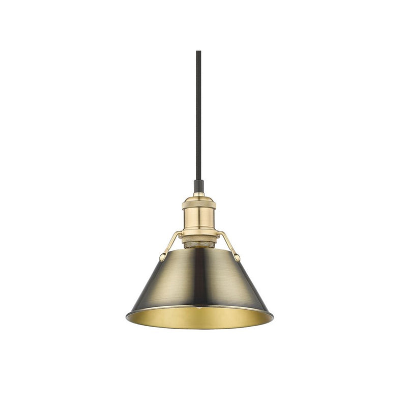 Golden Orwell 7.5" W Small Pendant, Champagne Bronze/Aged Brass