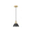 Golden Orwell 7.5" Wide Small Pendant, Champ Bronze/Matte Black - 3306-SBCB-BLK