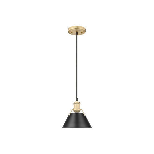 Golden Orwell 7.5" Wide Small Pendant, Champ Bronze/Matte Black - 3306-SBCB-BLK
