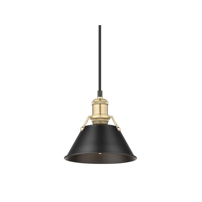 Golden Orwell 7.5" Wide Small Pendant, Champ Bronze/Matte Black