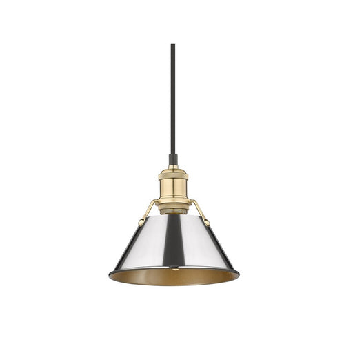 Golden Orwell 7.5" Wide Small Pendant, Champagne Bronze/Chrome