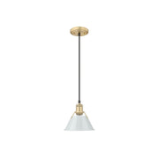 Golden Orwell 7.5" W Small Pendant, Champagne Bronze/Dusky Blue - 3306-SBCB-DB