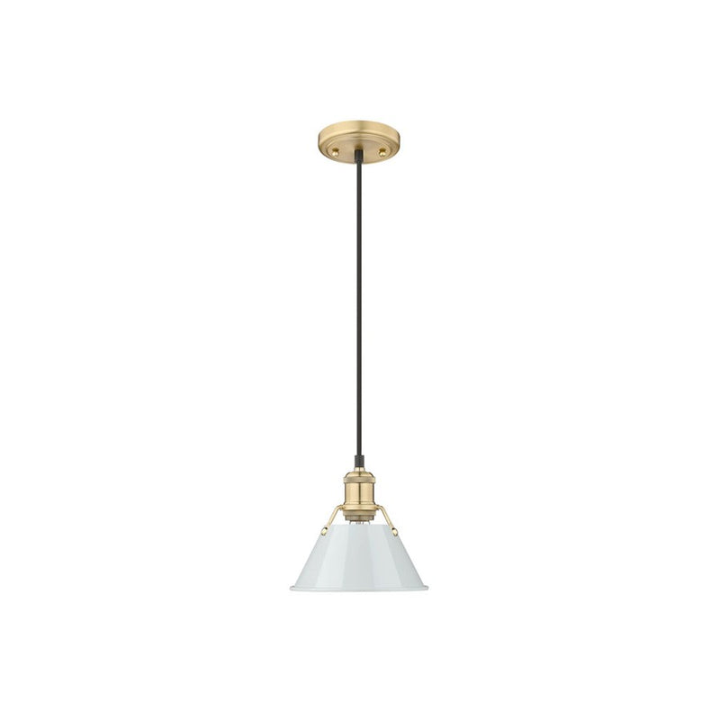 Golden Orwell 7.5" W Small Pendant, Champagne Bronze/Dusky Blue - 3306-SBCB-DB