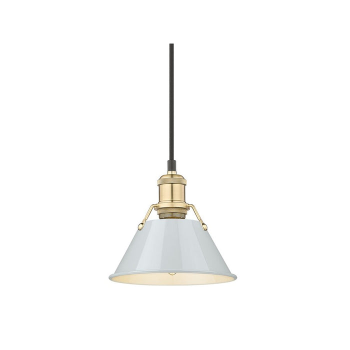 Golden Orwell 7.5" W Small Pendant, Champagne Bronze/Dusky Blue