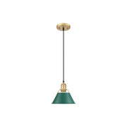 Golden Orwell 7.5" W Small Pendant, Champagne Bronze/Pine Green - 3306-SBCB-GN
