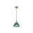 Golden Orwell 7.5" W Small Pendant, Champagne Bronze/Pine Green
