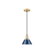 Golden Orwell 7.5" Wide Small Pendant, Bronze/Matte Navy - 3306-SBCB-NVY