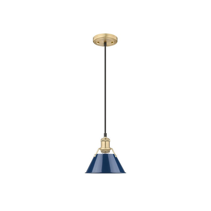 Golden Orwell 7.5" Wide Small Pendant, Bronze/Matte Navy - 3306-SBCB-NVY