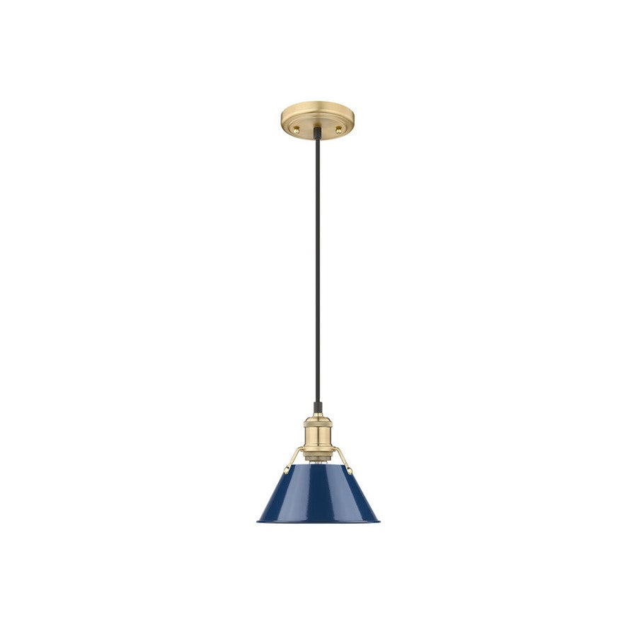 Golden Orwell 7.5" Wide Small Pendant, Bronze/Matte Navy - 3306-SBCB-NVY
