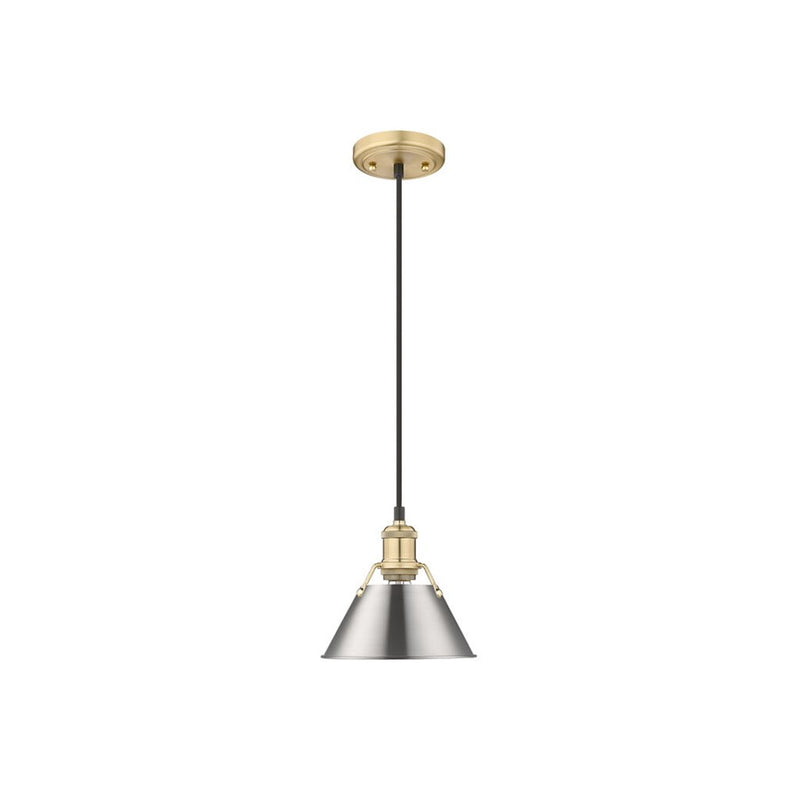 Golden Orwell 7.5" Wide Small Pendant, Champagne Bronze/Pewter - 3306-SBCB-PW