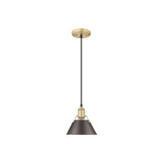 Golden Orwell 7.5" Wide Small Pendant, Bronze/Bronze - 3306-SBCB-RBZ