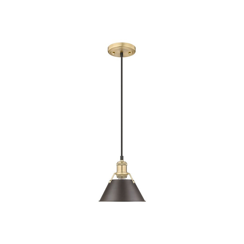 Golden Orwell 7.5" Wide Small Pendant, Bronze/Bronze - 3306-SBCB-RBZ