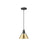Golden Orwell 7.5" Wide Small Pendant, Matte Black/Champ Bronze - 3306-SBLK-BCB