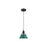 Golden Orwell 7.5" Wide Small Pendant, Matte Black/Pine Green - 3306-SBLK-GN