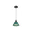 Golden Orwell 7.5" Wide Small Pendant, Matte Black/Pine Green