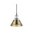 Golden Lighting Orwell 7.5" Wide Small Pendant, Chrome/Aged Brass