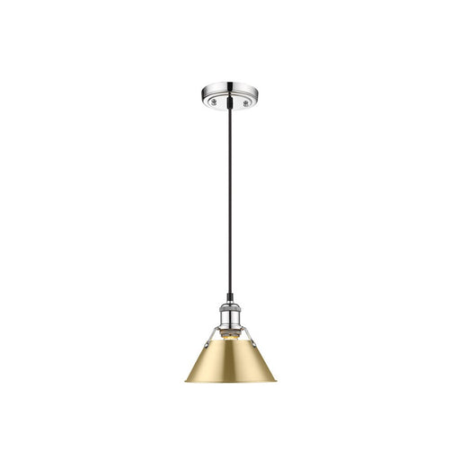 Golden Orwell 7.5" Wide Small Pendant, Chrome/Champagne Bronze - 3306-SCH-BCB