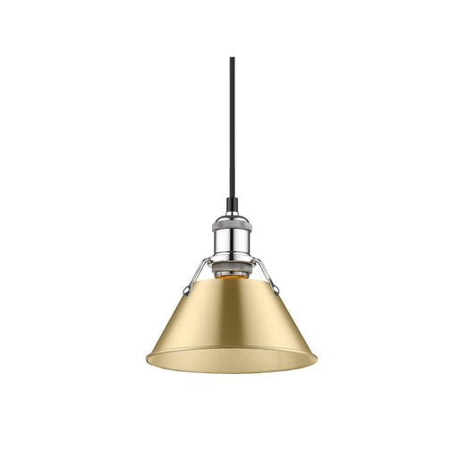 Golden Orwell 7.5" Wide Small Pendant, Chrome/Champagne Bronze