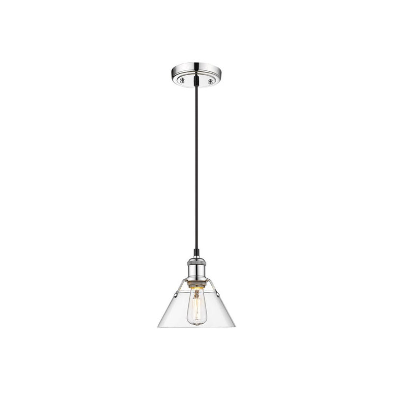 Golden Orwell 7.5" Wide Small Pendant, Chrome/Clear Glass - 3306-SCH-CLR