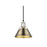 Golden Lighting Orwell 7.5" Wide Small Pendant, Pewter/Aged Brass